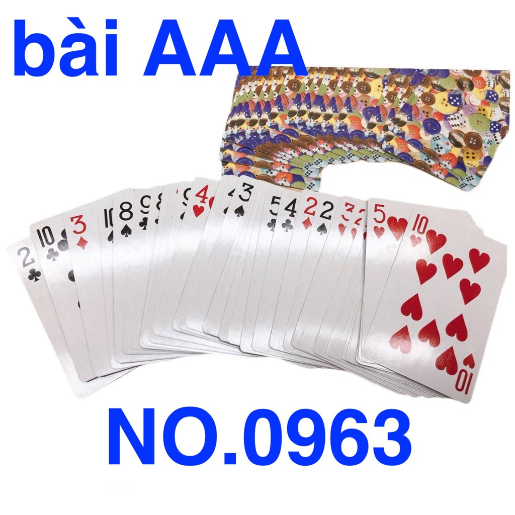 bộ bài tây 52 lá mẫu AAA màu tím no 0963
