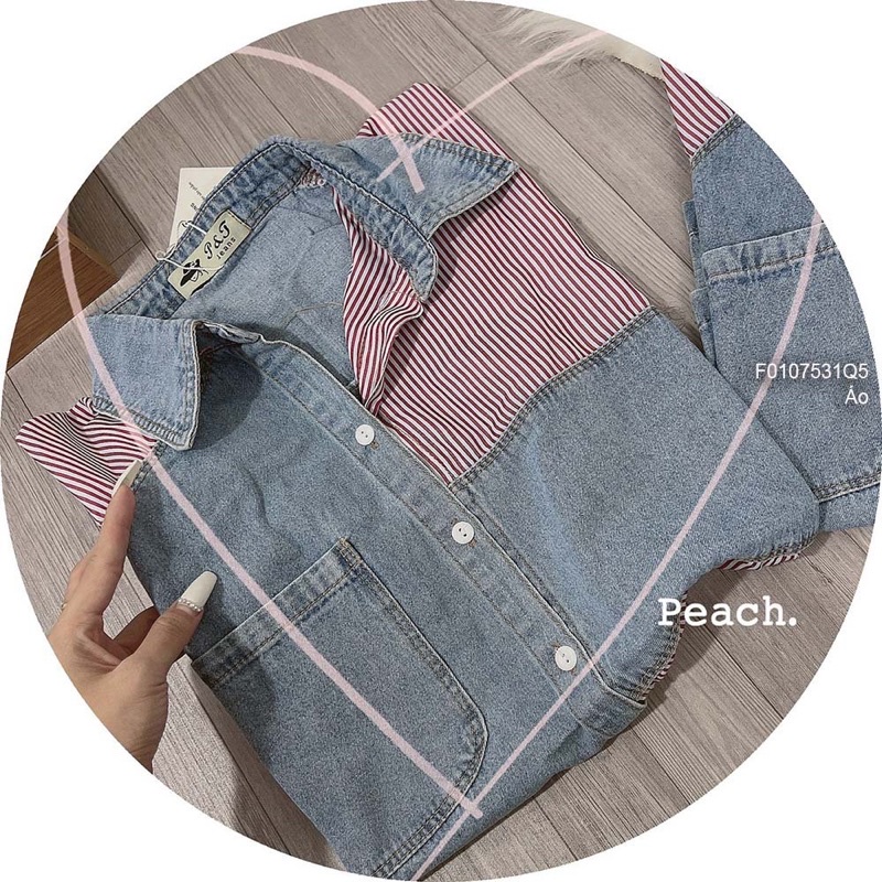 Áo sơ mi jeans croptop tay ngắn dễ thương nhiều mẫu VIENS STORE