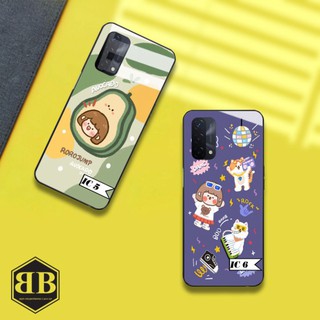 Ốp lưng kính cường lực Oppo A74 4G tom and jerry