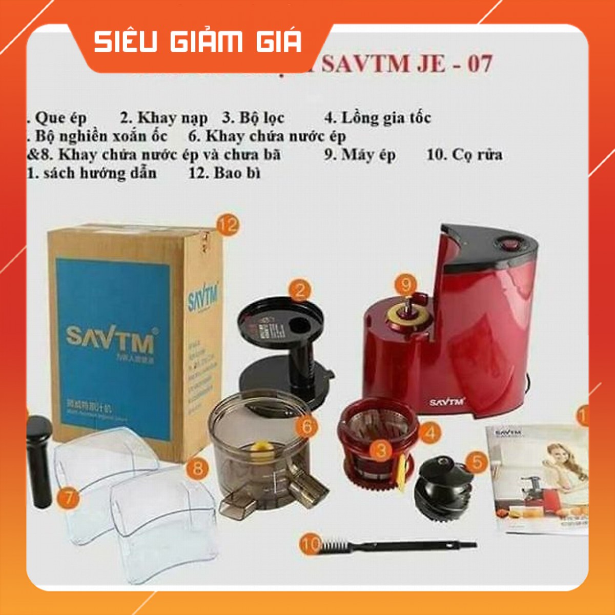 Máy ép trái cây hoa quả tốc độ chậm 2019