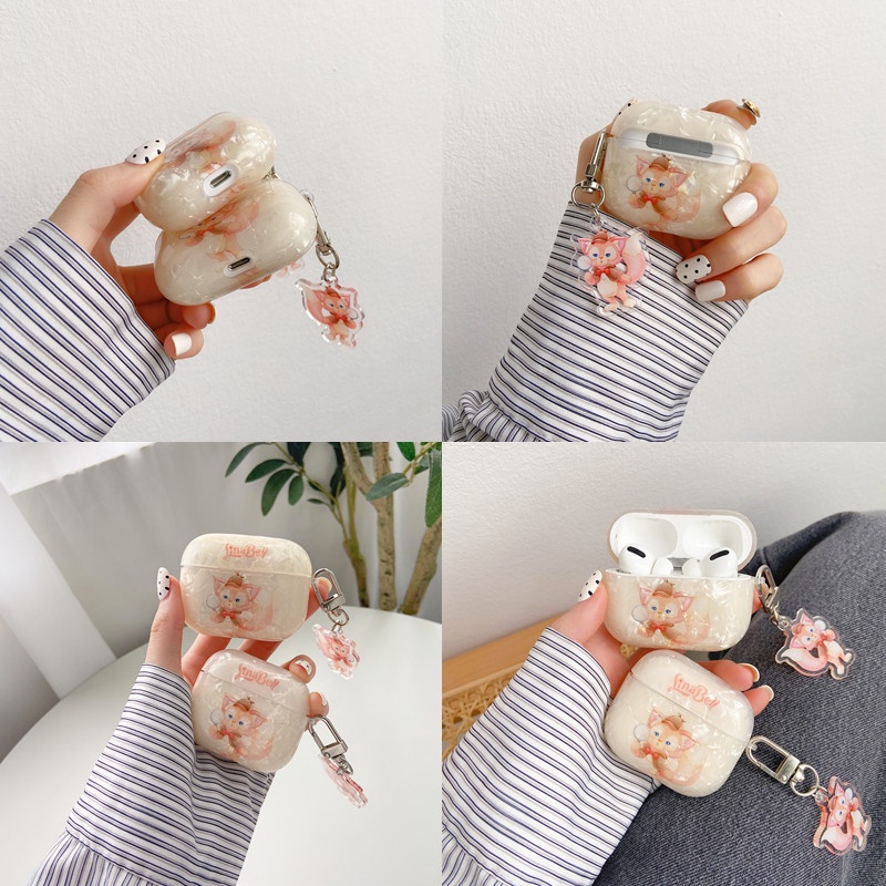 Vỏ Bảo Vệ Hộp Sạc Tai Nghe AirPods 1/2/3/ Pro Chất Liệu Silicon Họa Tiết Hoạt Hình Phong Cách Hàn Quốc Dễ Thương