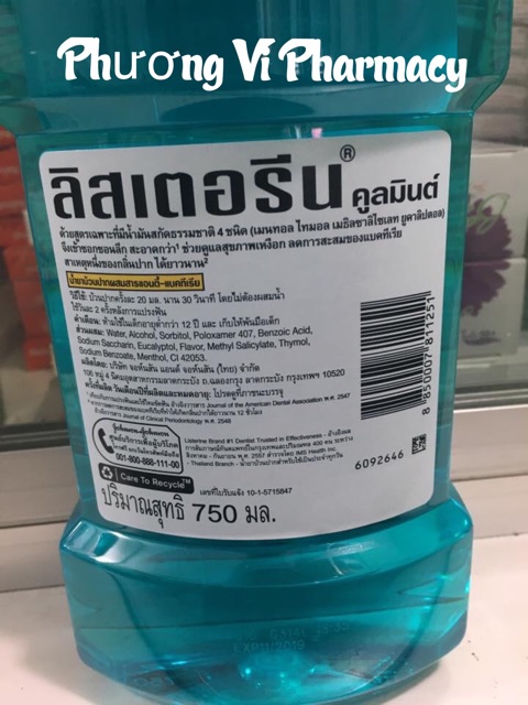 Nước súc miệng Listerine 750ml