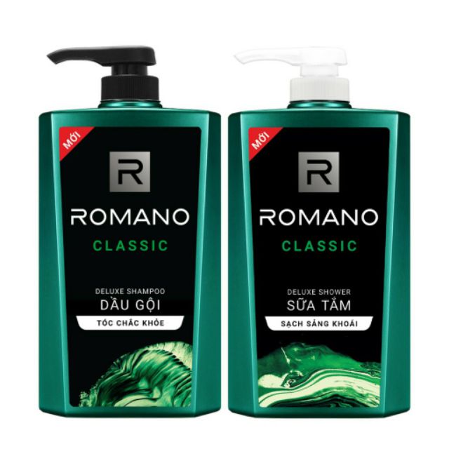 Dầu gội & Sữa tắm & 2in1 Romano Classic / Attitude /Gentleman / Force cổ điển lịch lãm 650gr