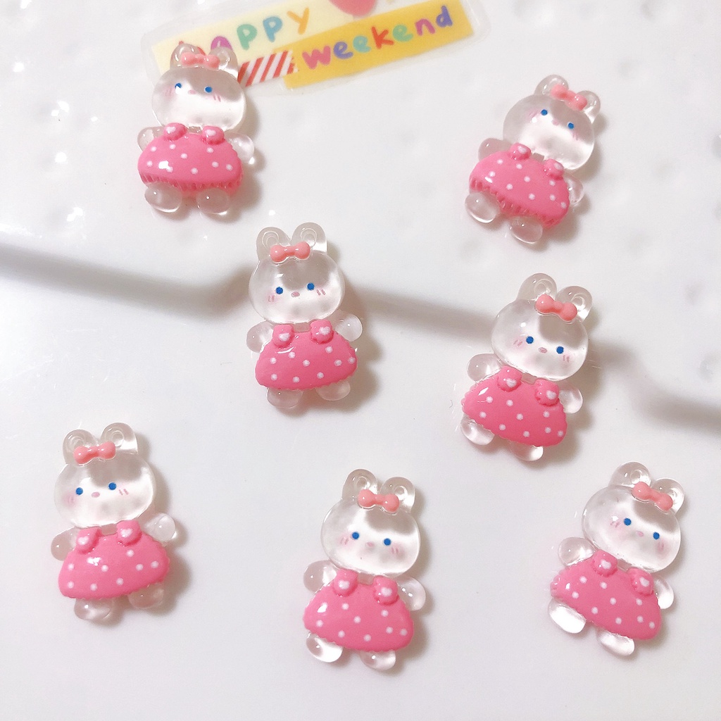 sticker gắn dép cross charm gắn dép cross[Macaron Bear] 1 Phụ Kiện Trang Trí Giày Dép crocs jibbitz diy