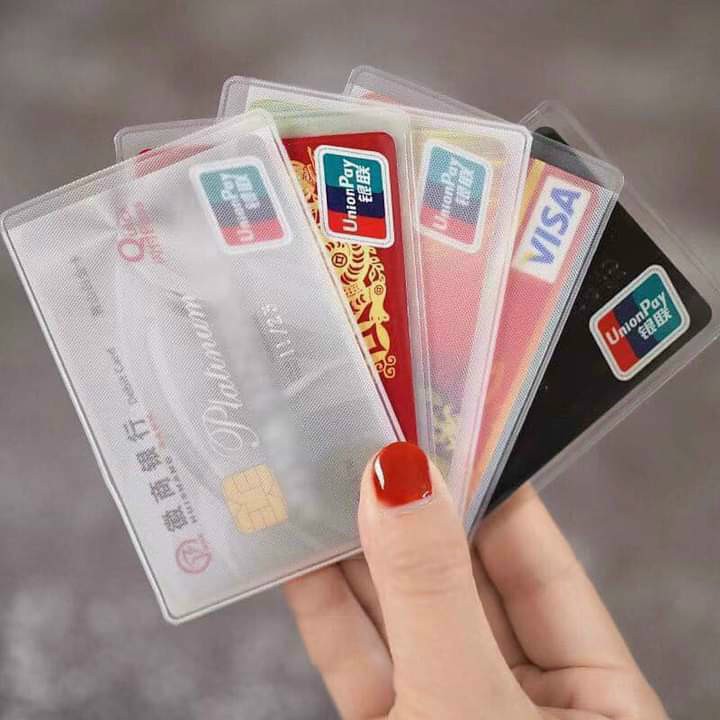 Combo 10 vỏ bọc thẻ căn cước, thẻ tín dụng, bằng lái xe ATM trong suốt