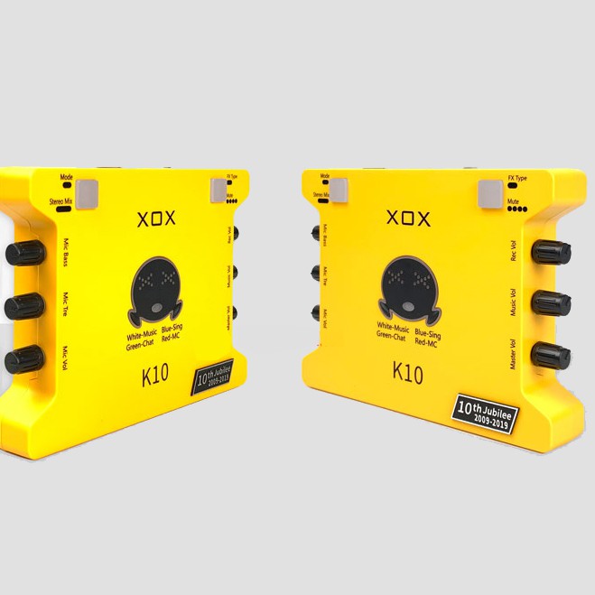 Sound card XOX K10 phiên bản 10th jubilee - nâng cấp mới nhất đến từ XOX Chuyên dùng livestream, karaoke online, thu âm