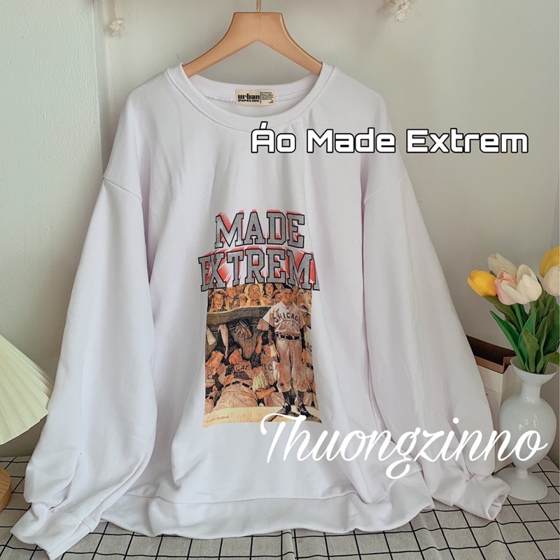 [Ảnh thật/Video]Áo hoodie Made Extrem chất nỉ da cá in hình cá tính