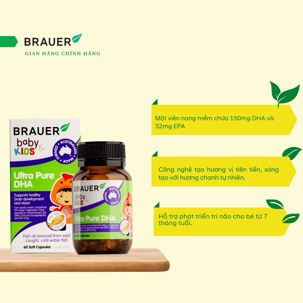 Bổ sung DHA Ultra Pure Brauer Úc cho trẻ từ 7 tháng tuổi - VIOLETPHAM