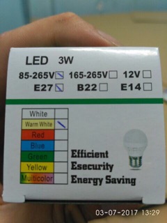 ĐÈN LED NẤM 3W TRẮNG