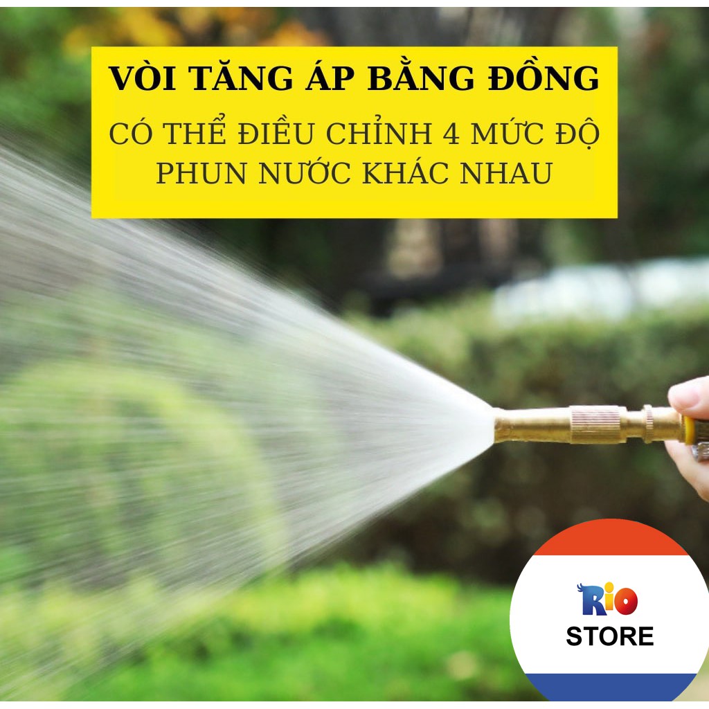 Đầu vòi xịt tăng áp suất nước, rửa xe, tưới cây dễ dàng (tặng đầu siết)