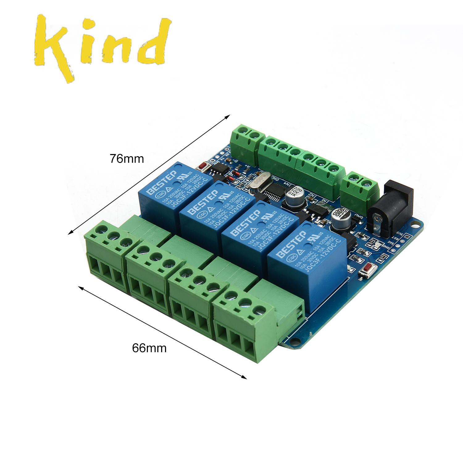 Mô Đun Rơ Le 4 Kênh 12v Rs485 / Ttl | BigBuy360 - bigbuy360.vn