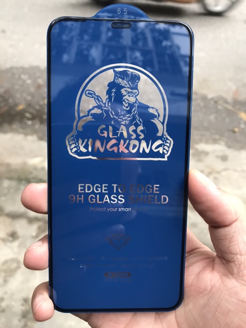 Kính Cường Lực KingKong Full Màn Chống Vỡ Viền cho iphone 8Plus/X/XsMax/11ProMax/12ProMax/13/13Pro/13ProMax