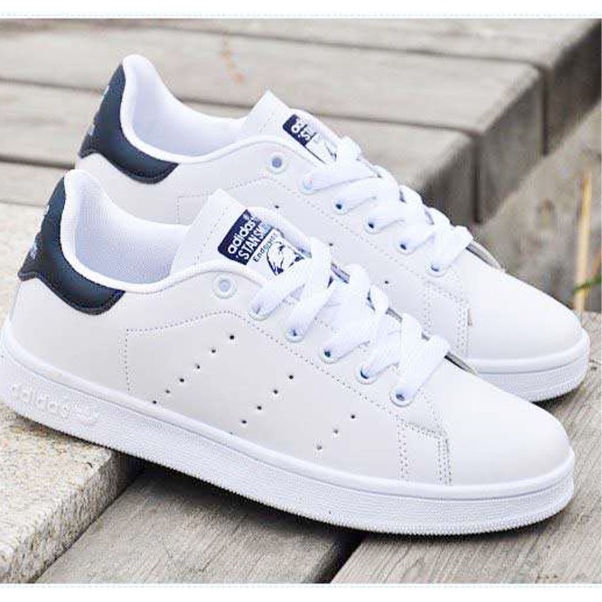 Giày thể thao stan smith trắng Gót Đen thời trang, giày nam nữ, giày thể thao97