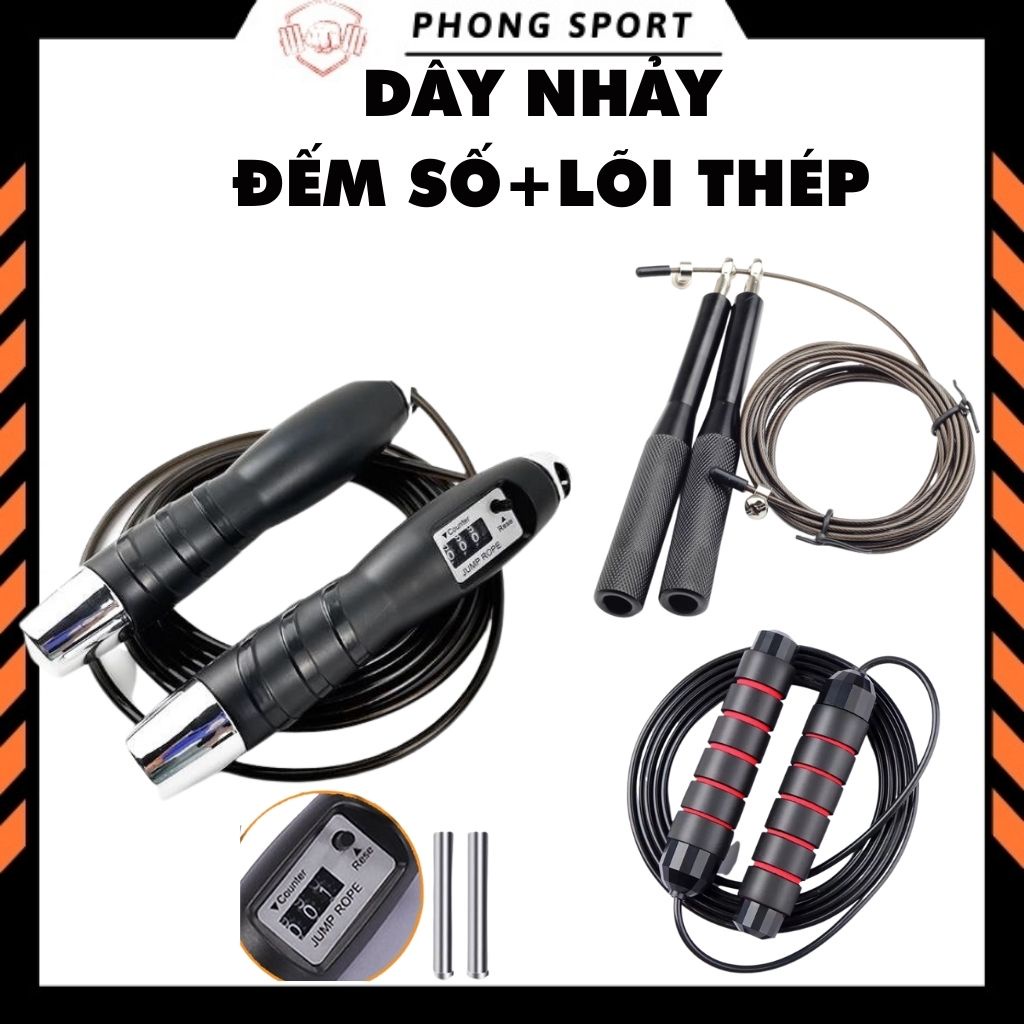 Dây nhảy tập thể dục thể thao - dây nhảy muay, boxing lõi thép cao cấp 2.7m TT04 - PHONG SPORT