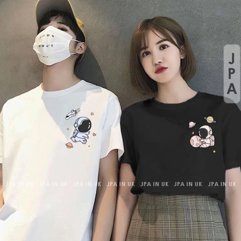 Áo thun tay lỡ J134 phg cute unisex JPA in UK basic tee mùa hè phông trơn nam nữ oversize form rộng đường phố