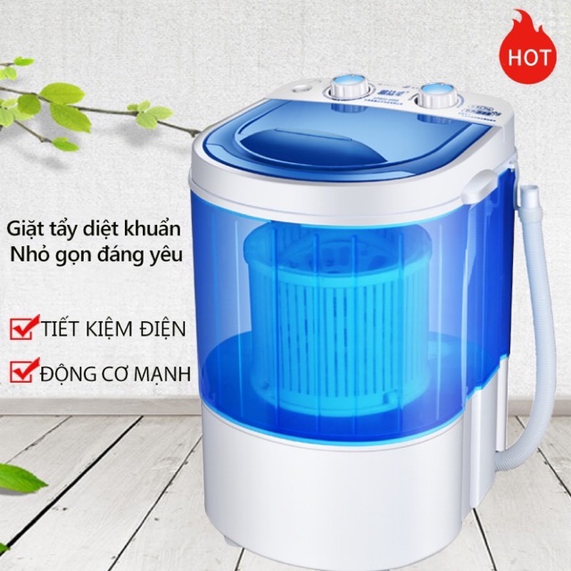 Máy giặt mini gia đình - trẻ sơ sinh - cá nhân nhỏ gọn tiện dụng, tiết kiệm tối đa diện tích, thời gian, điện nước