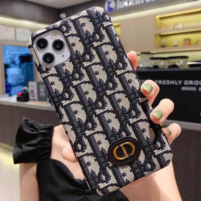 iphone 12 11 pro max big brand xs max i7 Iphone8 8plus xr Dior embroidery + leather grain metal logo mobile phone case Classy