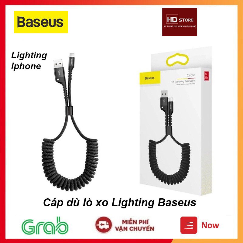Cáp dù BASEUS Lò Xo Usb to Lighting Iphone - Mã Fish Eye