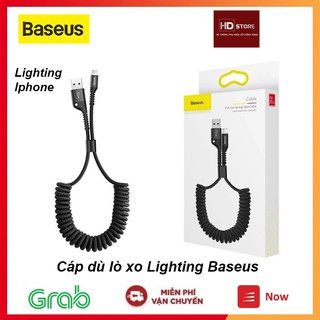 Cáp dù baseus lò xo usb to lighting iphone - mã fish eye