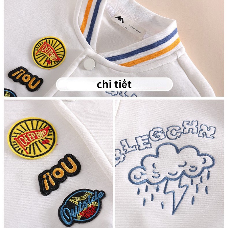 Áo Khoác Bóng Chày Thời Trang Xuân Thu Cá Tính Cho Bé Trai