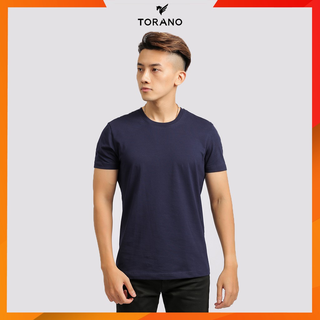 Áo thun nam TORANO ngắn tay trơn cổ tròn TS306 vải cotton mềm co giãn | BigBuy360 - bigbuy360.vn