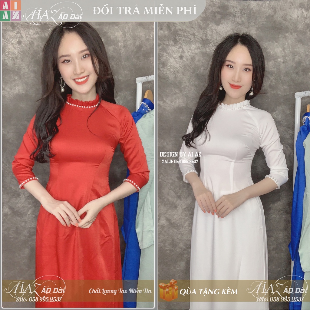 Áo Dài Truyền Thống Nữ Kết Cườm KV07