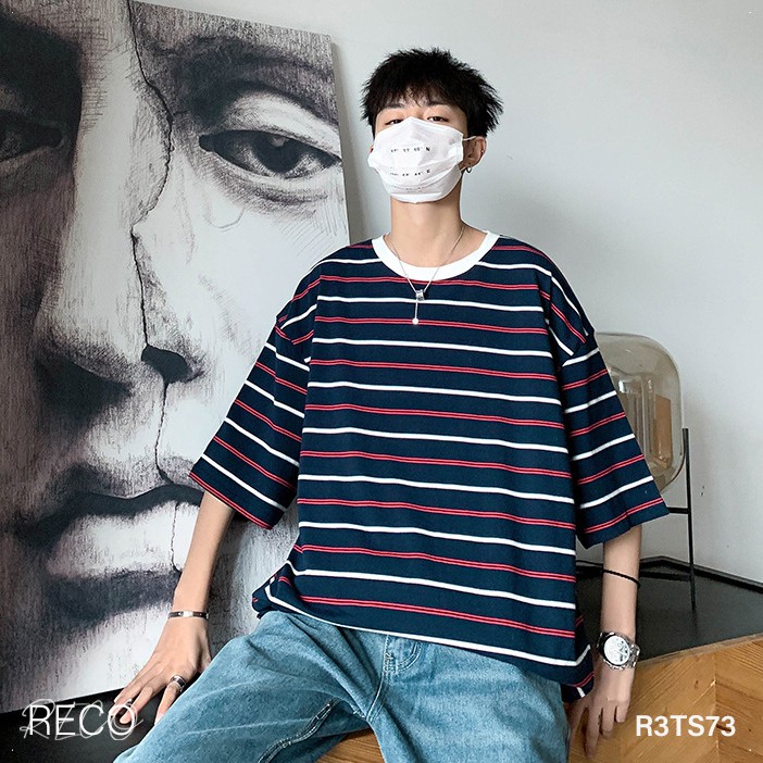 Áo thun, phông nam Hàn Quốc cao cấp dáng rộng tay lỡ T-Shirt Loose R3TS73 Unisex