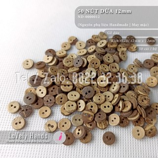 50 Nút dừa 12mm