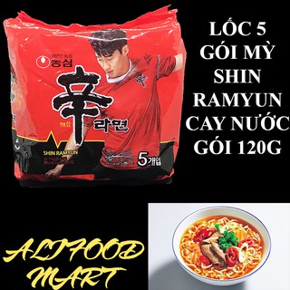 Combo 5 gói Mì cay nước Shin Ramyun Hàn Quốc (alifoodmart)