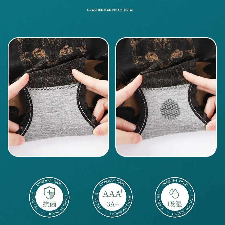 Quần lót Levao lưng cao phối ren quyến rũ dành cho nữ