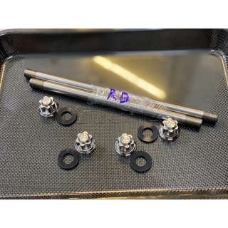 Cặp cốt inox 304 xe Satria , Raider kèm ốc+tán salaza và long đền đen
