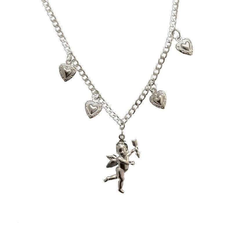 Dây chuyền nữ mặt Thiên Thần Tình Yêu Cupid &amp; trái tim cực đẹp