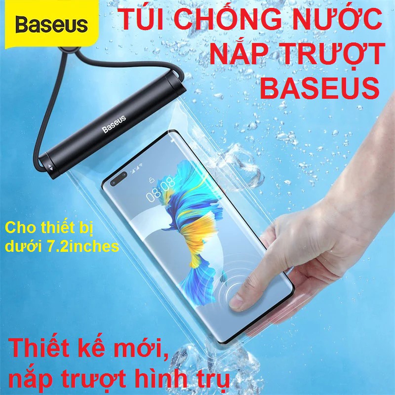 Túi chống thấm nước nắp trượt hình trụ mới Baseus Slip Cover Waterproof Bag