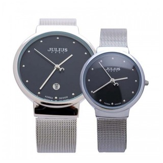 Đồng hồ đôi nam nữ julius ja-426b dây thép