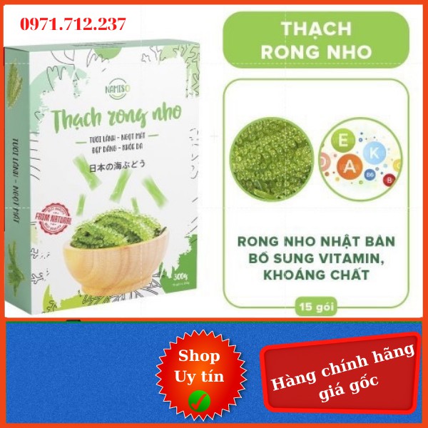 Thạch rong nho namiso Lê dương Bảo Lâm - thach rong nho dinh dưỡng tốt cho sức khỏe Hàng chính hãng