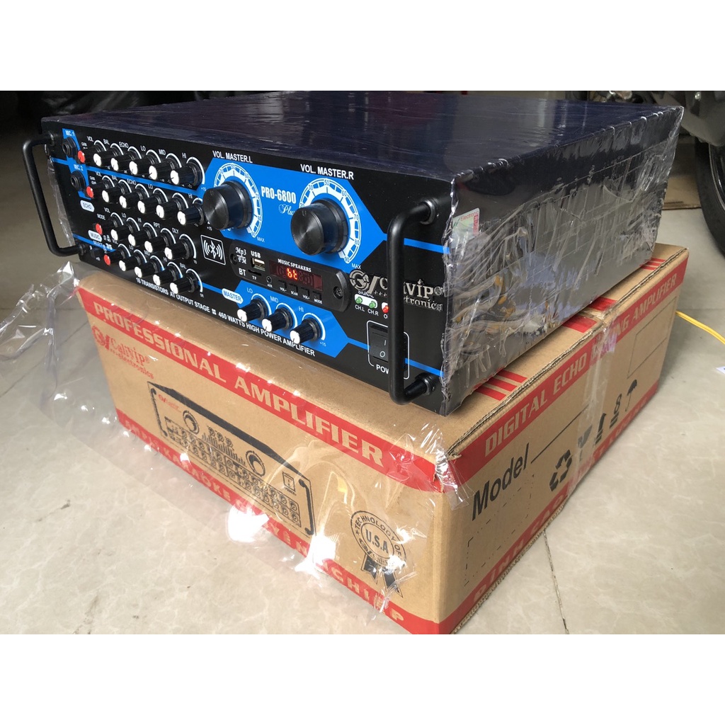 Amply CaliVIP Pro-6800 Chay 8 Sò Cs Mạnh Mẽ 500W