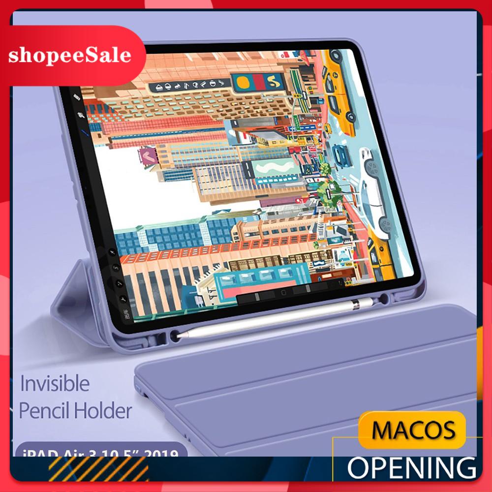 Bao da ipad siêu chống sốc Flip Cover case ốp có khay khe bút - 10.2/10.5 Pro 11/12.9 inch A