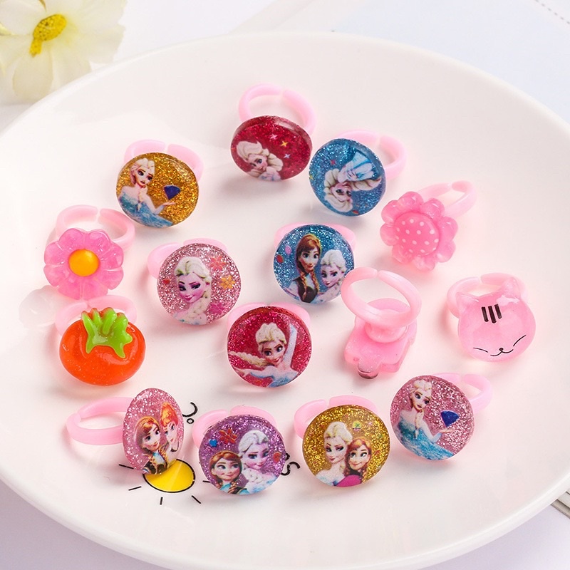 HỘP 50 NHẪN CÔNG CHÚA tuyệt đẹp cho bé 4+ thoả sức làm điệu