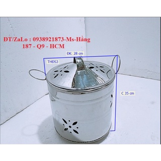 Thùng Đốt Tiền Vàng Mã Bằng Inox Cao Cấp - THĐS3