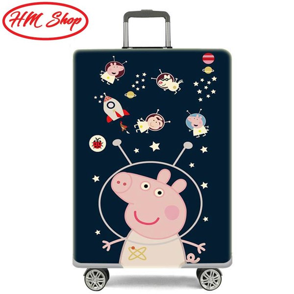 [HÀNG ORDER] VỎ BỌC BẢO VỆ VALI HÌNH PEPPA PIG VẢI DẦY M01