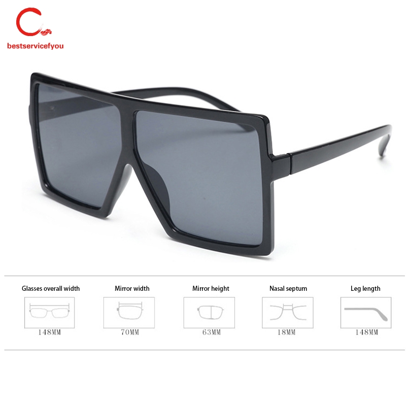 Oversized Square Flat Top Sunglasses Women Men Fashion Sunglasses Shade UV400 | BigBuy360 - bigbuy360.vn