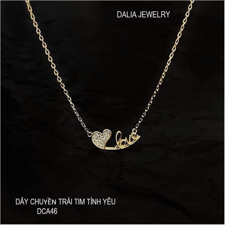 Dây chuyền bạc nữ DaLiA Jewelry chữ Love đủ màu trắng - vàng