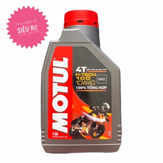 Nhớt motul htech 100 10w40 ma2 100% tổng hợp