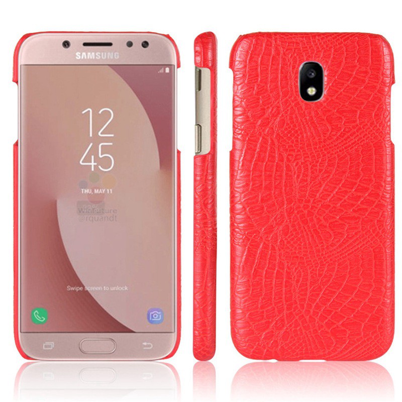 Ốp điện thoại họa tiết vân da cá sấu xinh xắn thời thượng cho Samsung Galaxy J5 J7 Pro 2017