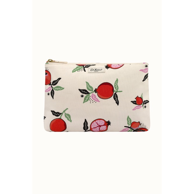 Cath Kidston - Túi đựng mỹ phẩm/Zip Cosmetic Bag - Pomegranate - Cream -1049602