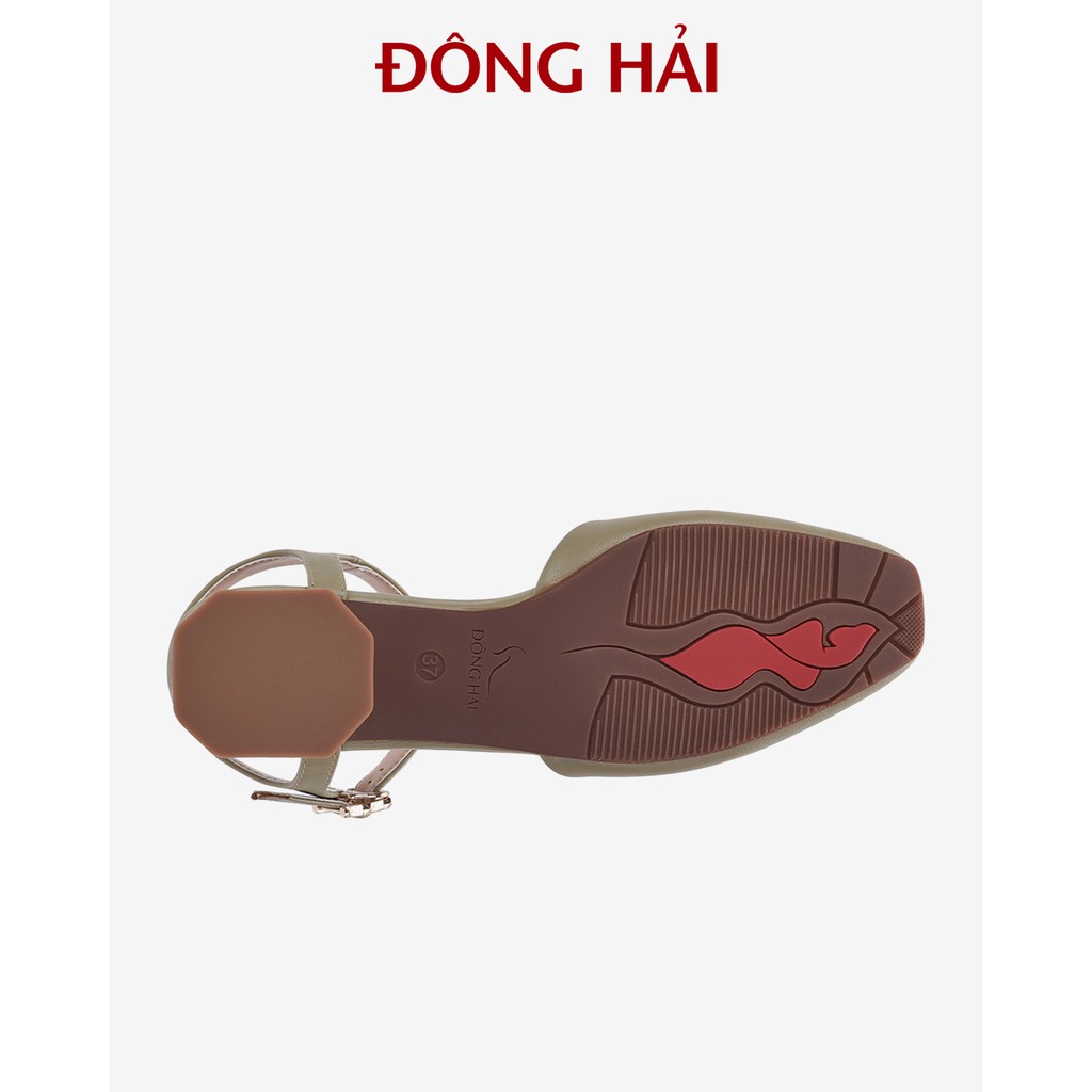 Sandal cao gót nữ Đông Hải bít mũi thiết kế gót to hình trụ vững chắc cao 3cm dễ di chuyển - S81H5