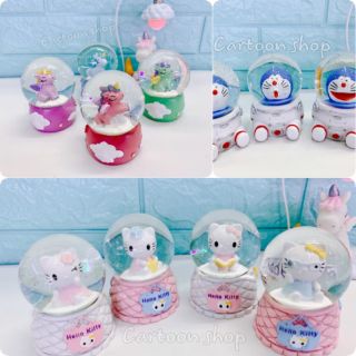 Quả cầu tuyết 10cm dễ thương có đèn thú/ cặp đôi