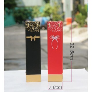 JG- 20 Túi Giấy Đựng Rượu, Nước Ép Màu Đỏ Tết Loại Đựng 1 Chai 750ml, Size 32.5x7.8x7.8cm