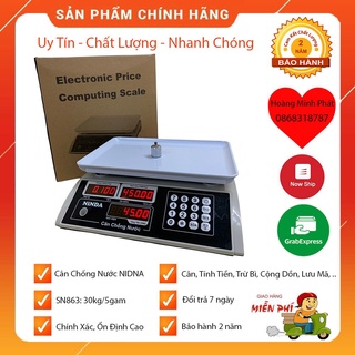 Mua Cân điện tử chống nước  tính tiền NiNDA SN863 Bán Hàng Tiếng Việt 30kg dùng cân thủy hải sản  hoa quả thực phẩm