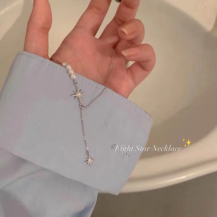 Dây chuyền mặt hình ngôi sao đính ngọc trai sang trọng cho nữ